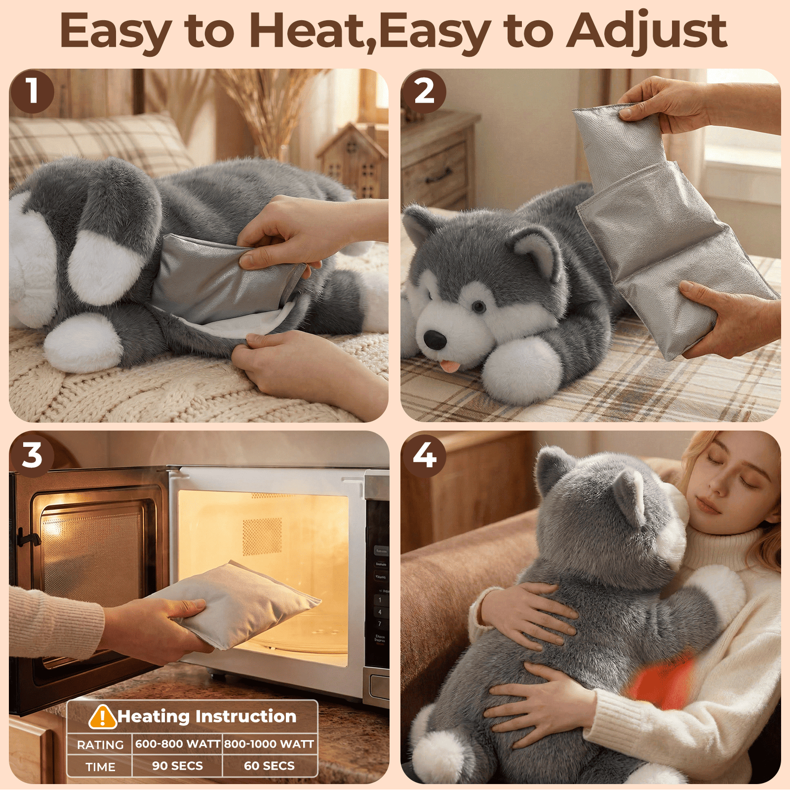 Mochilumi Alaskan Malamute Weighted Stuffed Animal