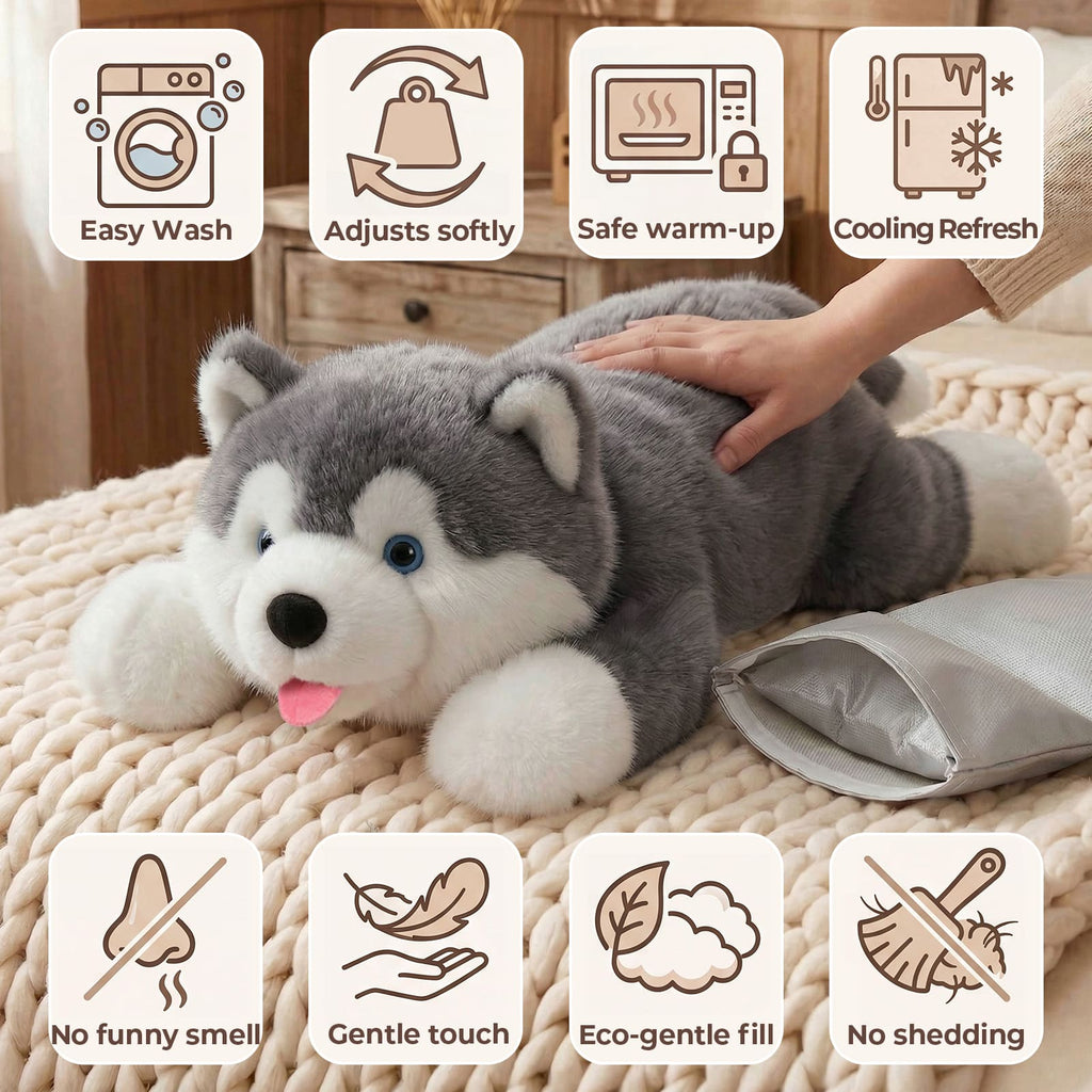 Mochilumi Alaskan Malamute Weighted Stuffed Animal