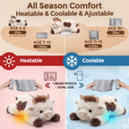 Mochilumi Brown Cow Fuzzy Long Haired Weighted Stuffed Animal